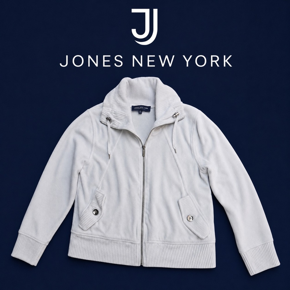 Jones New York Signature Petite Sweater Women's Size PS White Long Sleeve